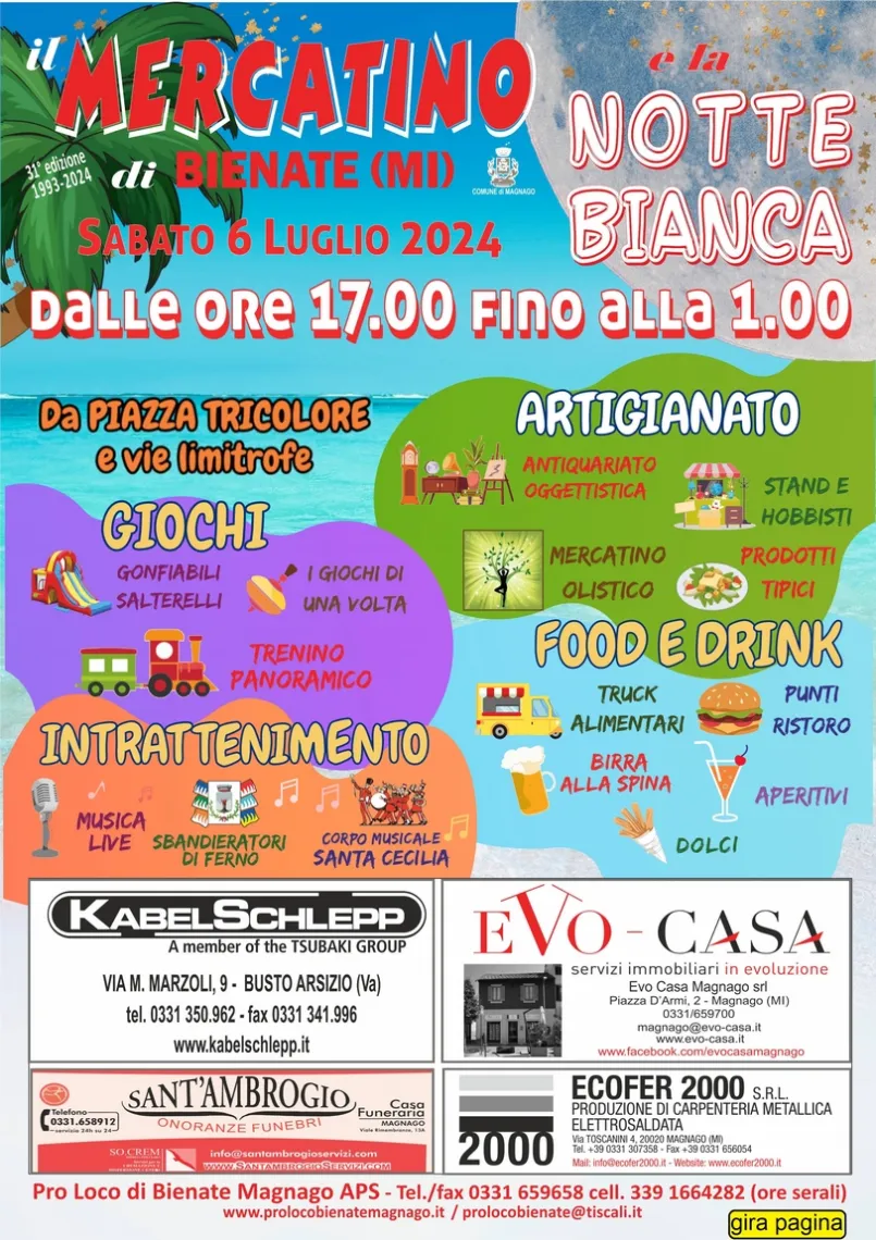 mercatino e notte bianca